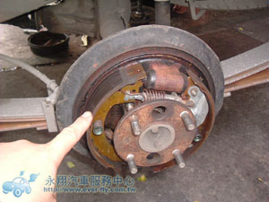鼓式煞車漏油1